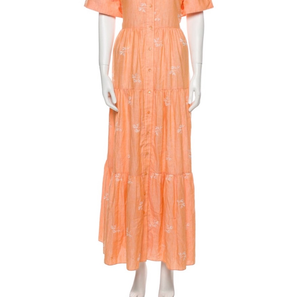 Elegant Orange Maxi Dress